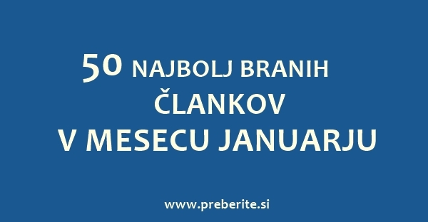 Najbolj brano v januarju